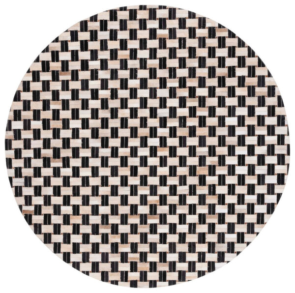 Safavieh Studio Leather 232 Flat Weave Hair on Leather Rug STL232Z-8