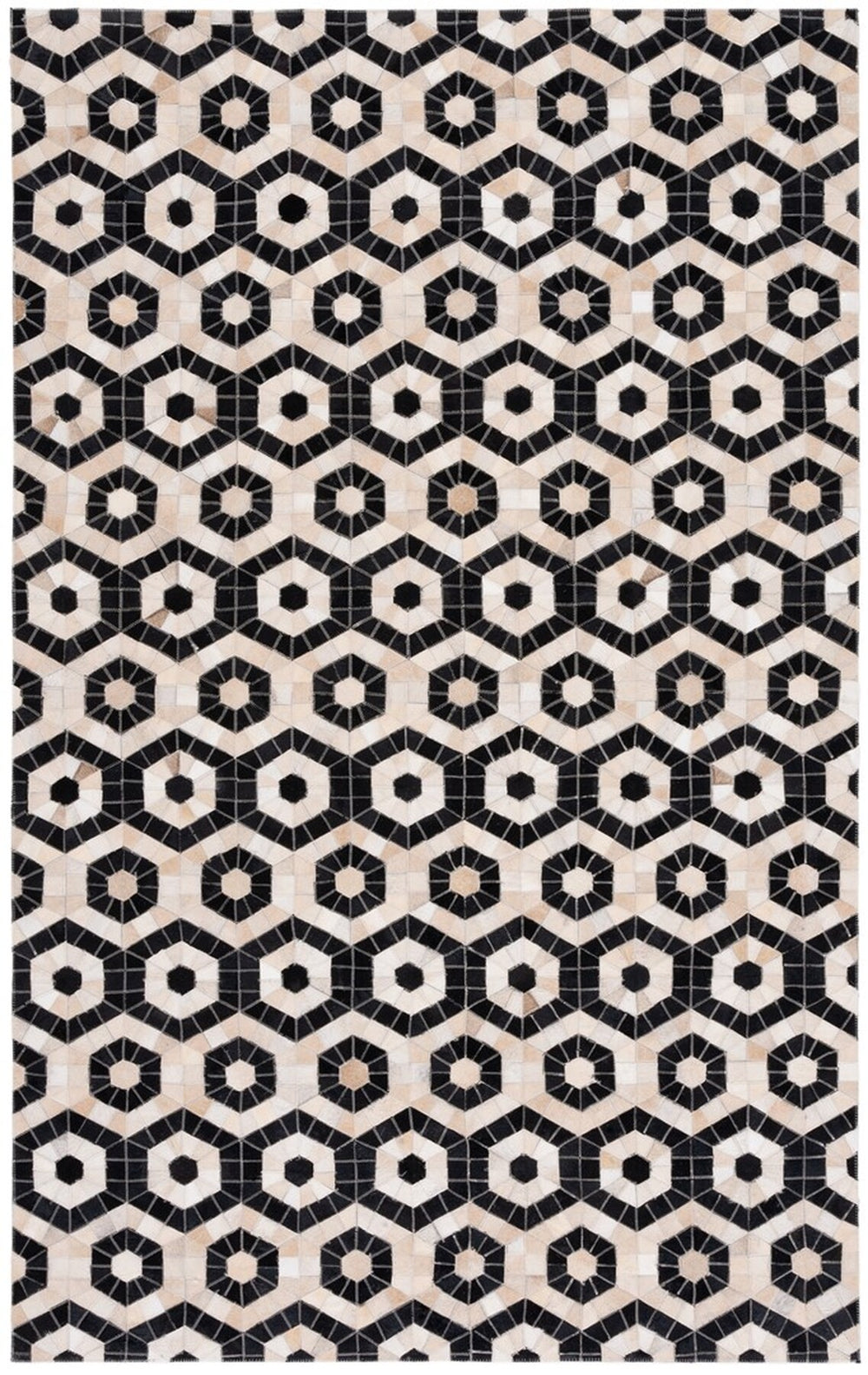 Safavieh Studio Leather 234 Flat Weave Hair on Leather Rug STL234Z-8