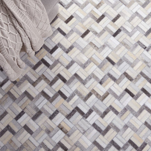 Safavieh Studio Leather 235 Flat Weave Hair on Leather Rug STL235G-8