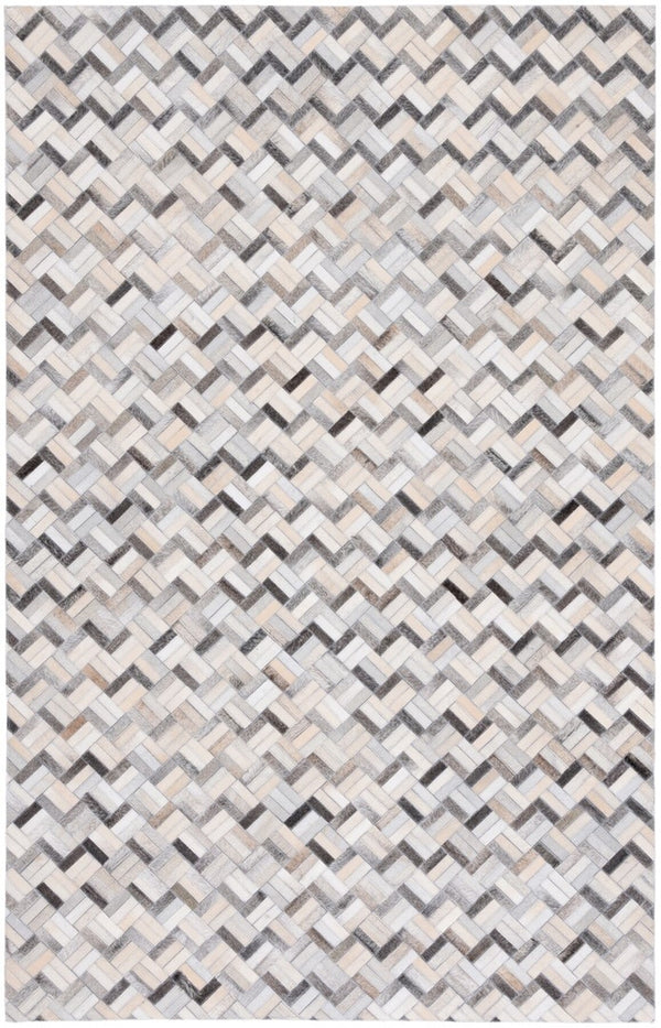 Safavieh Studio Leather 235 Flat Weave Hair on Leather Rug STL235G-8