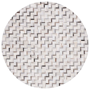 Safavieh Studio Leather 235 Flat Weave Hair on Leather Rug STL235G-8