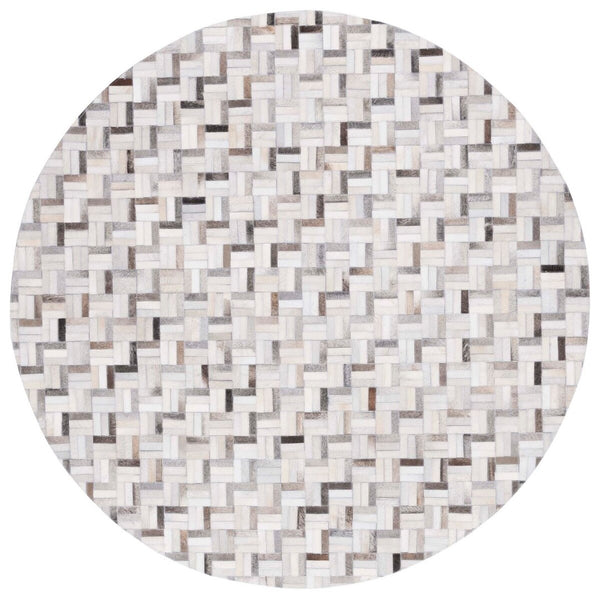 Safavieh Studio Leather 235 Flat Weave Hair on Leather Rug STL235G-8