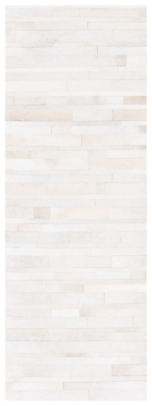 Safavieh Studio Leather 800 Hand Woven 70% Leather and 30% Felted Cloth Natural Hide Rug STL804A-9