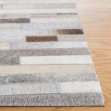 Safavieh Studio Leather 800 Hand Woven 70% Leather and 30% Felted Cloth Natural Hide Rug STL809A-8