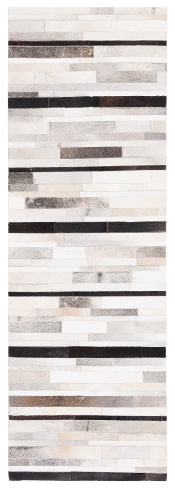 Safavieh Studio Leather 800 Hand Woven 70% Leather and 30% Felted Cloth Natural Hide Rug STL816A-6R