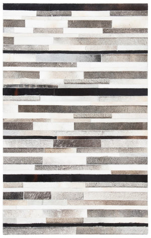 Safavieh Studio Leather 800 Hand Woven 70% Leather and 30% Felted Cloth Natural Hide Rug STL816A-6R