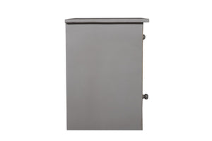 Porter Designs Mandala Solid Wood Vintage Nightstand Gray 04-196-04-BCC01BS