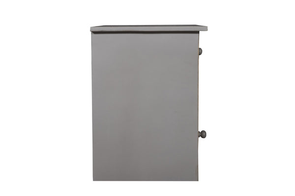 Porter Designs Mandala Solid Wood Vintage Nightstand Gray 04-196-04-BCC01BS