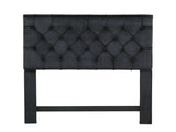 Rivka Black Twin Velvet Headboard