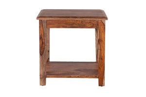 Porter Designs Sonora Solid Sheesham Wood Natural End Table Brown 05-116-07-7742