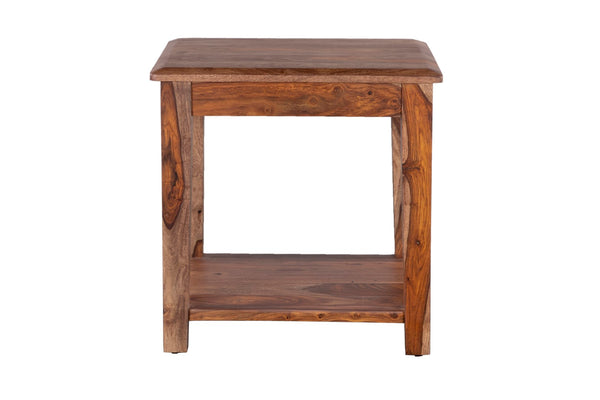 Porter Designs Sonora Solid Sheesham Wood Natural End Table Brown 05-116-07-7742