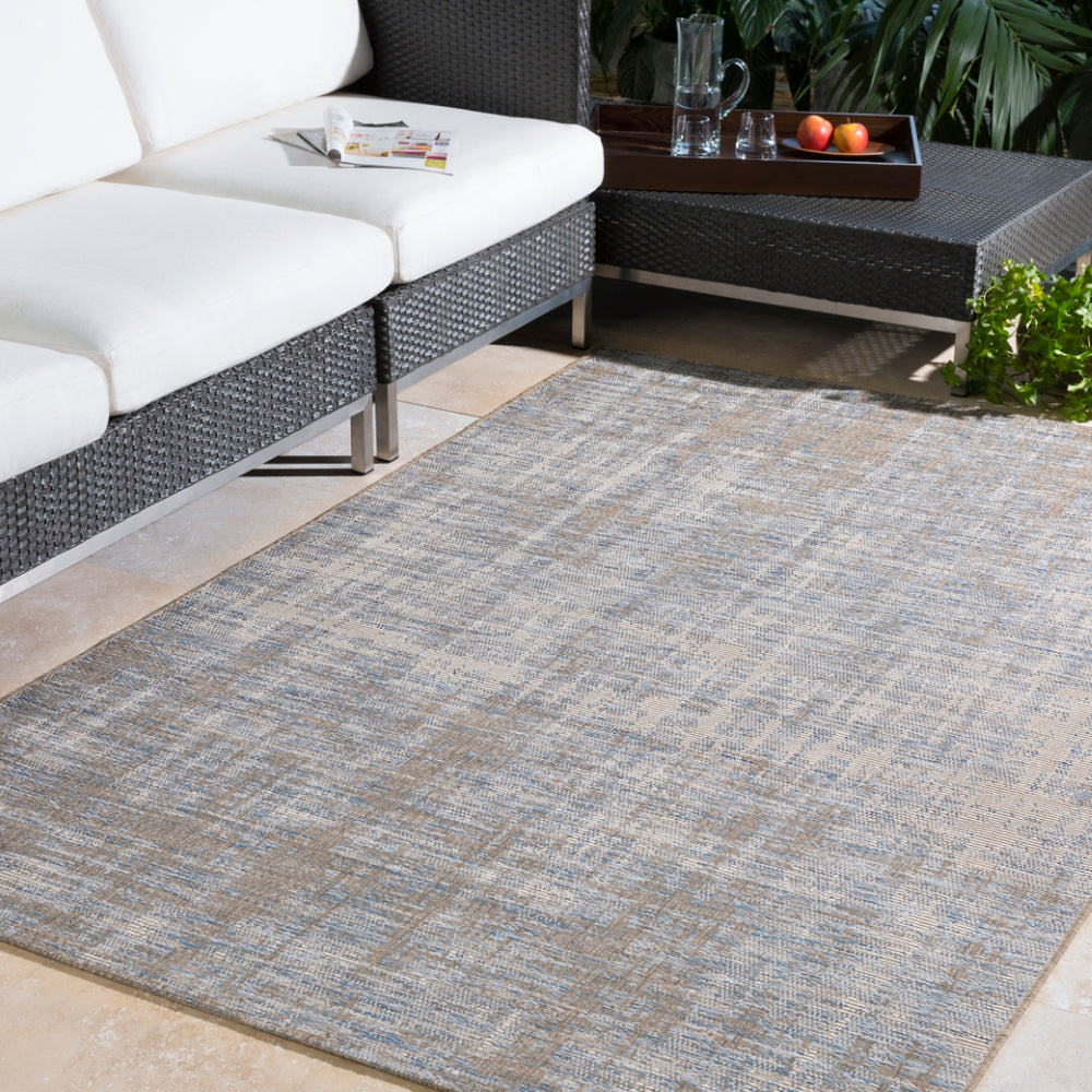 Santa Cruz STZ-6013 Modern Polypropylene Rug STZ6013-6796 Sky Blue, Pale Blue, Taupe, Cream 100% Polypropylene 6'7" x 9'6"