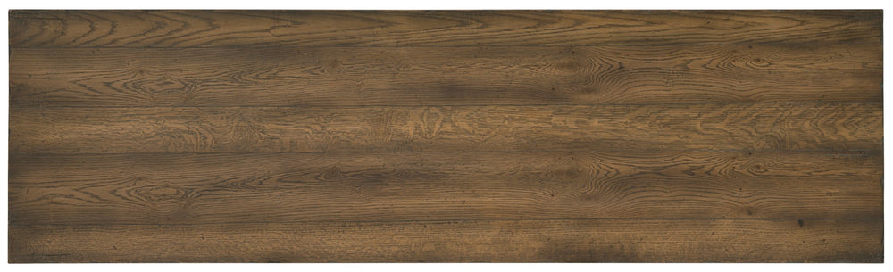 Hooker Furniture Hill Country Traditional/Formal Hardwood and Poplar Solids with White Oak Veneers with Seeded Glass and Metal Pipe Creek Bunching Media Console 5960-55476-MULTI