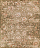 Sufi SUF-2304 Traditional Wool, Viscose Rug SUF2304-912 Burnt Orange, Coral, Olive, Khaki, Beige, Taupe 70% Wool, 30% Viscose 9' x 12'