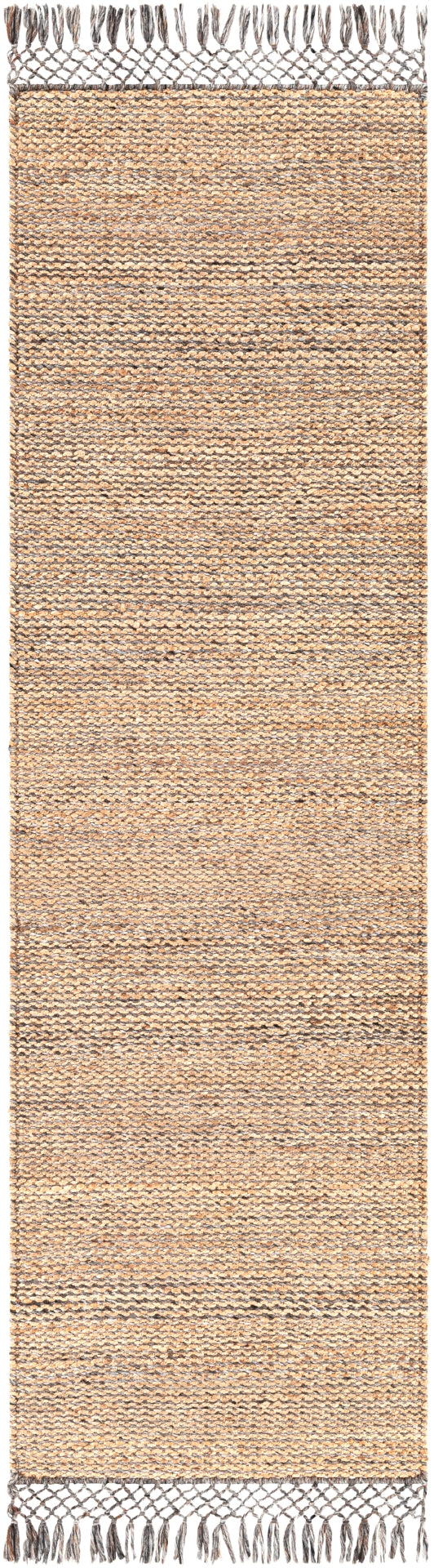 Southampton SUH-2302 Modern Jute, Recycled PET Yarn Rug SUH2302-81012 Tan, Charcoal, Medium Gray 60% Jute, 40% Recycled PET Yarn 8'10" x 12'