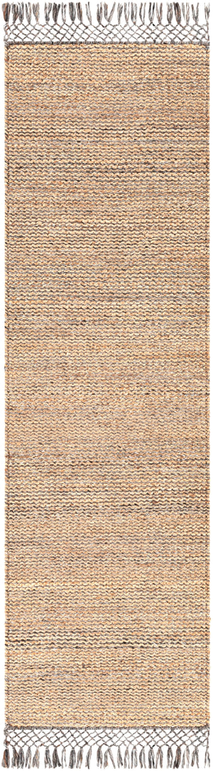 Southampton SUH-2302 Modern Jute, Recycled PET Yarn Rug SUH2302-268 Tan, Charcoal, Medium Gray 60% Jute, 40% Recycled PET Yarn 2'6" x 8'
