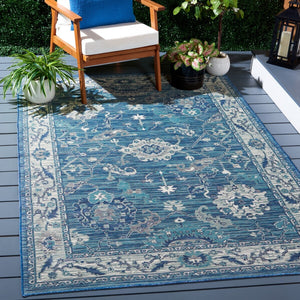 Safavieh Sunrise 624 Flatweave Indoor / Outdoor Rug Grey / Blue Ivory 8' x 10'