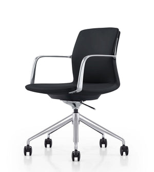 VIG Furniture Modrest Sundar - Modern White Mid Back Conference Office Chair VGFUFK004-B11-BLK-OC