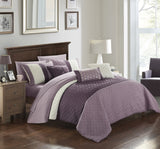 Osnat Plum King 10pc Comforter Set