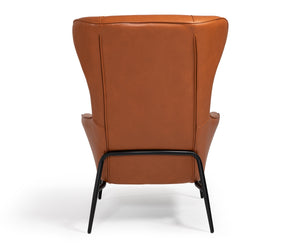 VIG Furniture Divani Casa Susan Modern Orange Leatherette Lounge Chair VGBNEC-084-ORG