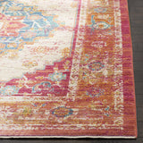 Sutton 404  Power Loomed 68% Polyester 25% Cotton 7% Polycotton Rug Fuchsia / Ivory