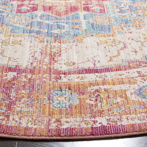 Sutton 404  Power Loomed 68% Polyester 25% Cotton 7% Polycotton Rug Fuchsia / Ivory