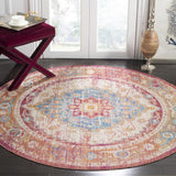 Sutton 404  Power Loomed 68% Polyester 25% Cotton 7% Polycotton Rug Fuchsia / Ivory