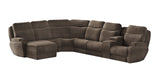 Southern Motion Showstopper 736-69P,80,84,80,80,46WC,06P Transitional  Power Headrest Reclining Sectional with Wireless Power Storage Console 736-69P,80,84,80,80,46WC,06P 164-21