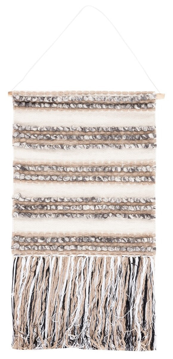 Safavieh Sedona Woven Wall Art 101 Ivory / Black 50% Mix Nz Wool + 50% Imported Wool SWA101Z-2