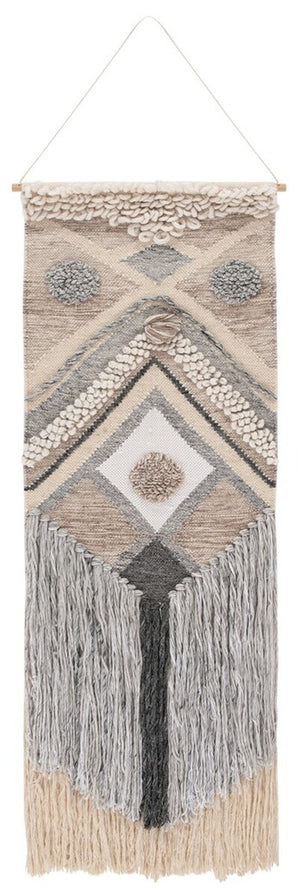 Safavieh Sedona Tahoe Woven Wall Art Ivory / Grey 90% Wool/5%Cotton/5%Wood SWA102-2