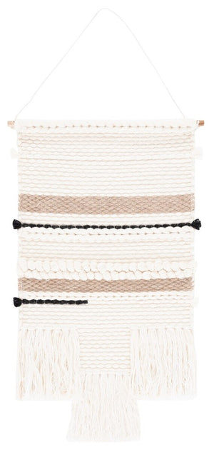 Safavieh Sedona Woven Wall Art 119 Ivory / Black Mix Nz Wool+Linen+Bamboo+Felt SWA119Z-2