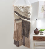 Sedona Ghazal Woven Wall Art Ivory Grey WOOL & POLYESTER & BAMBOO SILK SWA136-2