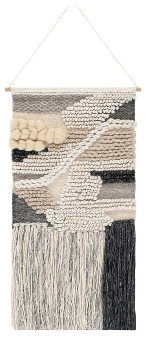 Sedona Itsuki Woven Wall Art Ivory Grey WOOL & POLYESTER SWA143-2