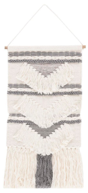 Safavieh Sedona Amael Woven Wall Art Ivory/Grey 100% Wool SWA200A-2