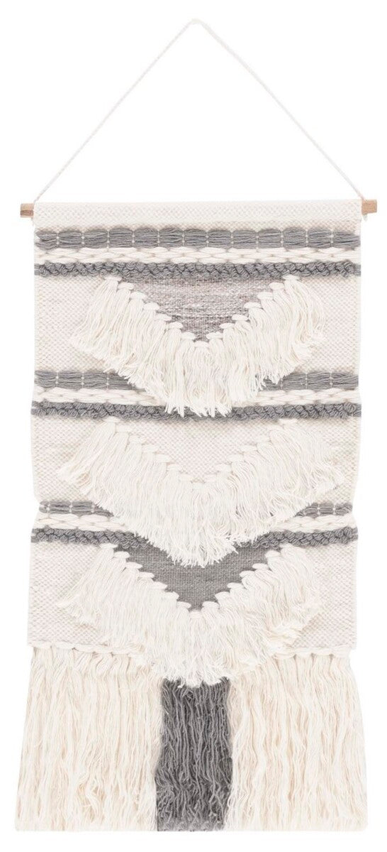 Safavieh Sedona Amael Woven Wall Art Ivory/Grey 100% Wool SWA200A-2