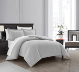 Laurel Grey Twin 5pc Duvet Set