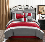 Pisa Red King 16pc Comforter Set