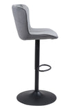 English Elm EE2810 100% Polyester, Plywood, Steel Modern Commercial Grade Bar Chair Gray, Black 100% Polyester, Plywood, Steel