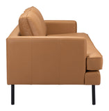 Zuo Modern Decade 100% Polyester, Plywood, Steel Modern Commercial Grade Sofa Brown, Black 100% Polyester, Plywood, Steel