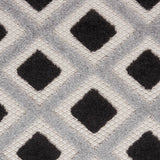 Nourison Aloha ALH26 Outdoor Machine Made Power-loomed Indoor/outdoor Area Rug Black White 12' x 15' 99446829917