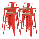 Metropolis Low Back Bar Stool - Set of 4