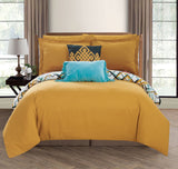 Abstract Gold Twin 7pc Comforter Set