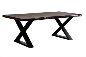 Porter Designs Manzanita Live Edge Solid Acacia Wood Natural Coffee Table Gray 05-196-02-4830X-KIT