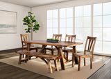 Porter Designs Kalispell Solid Sheesham Wood Natural Dining Table Natural 07-116-01-PDU116