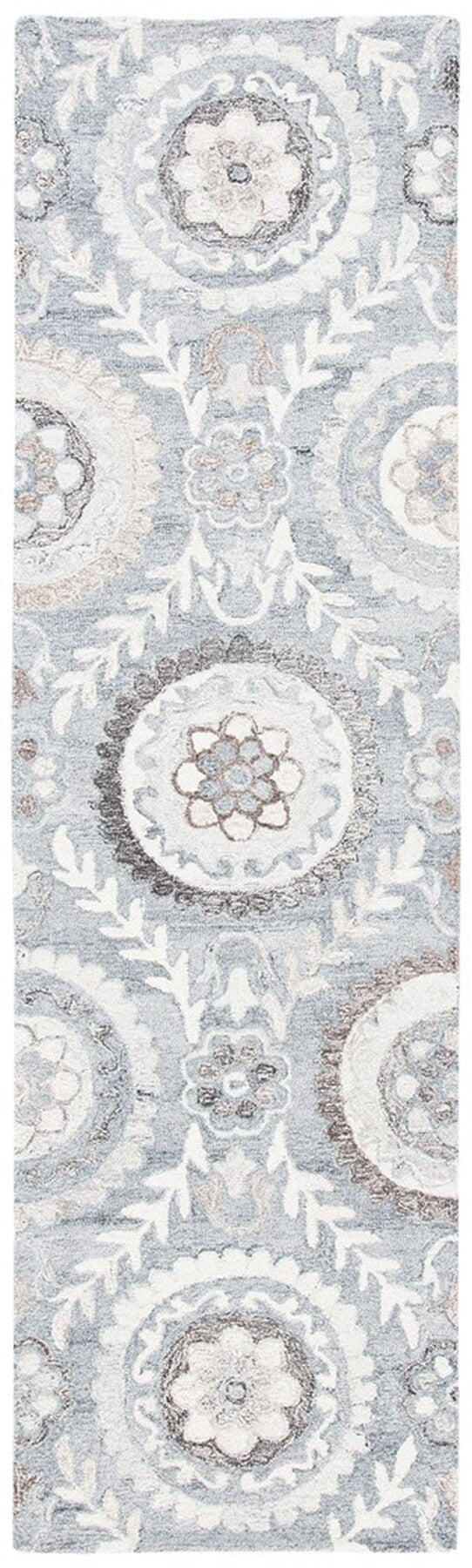 Suzani 334 Contemporary Hand Tufted 100% Wool Pile Rug Grey