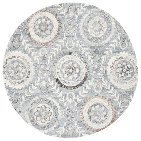 Safavieh Suzani 334 Hand Tufted Wool and Cotton with Latex Contemporary Rug SZN334F-8