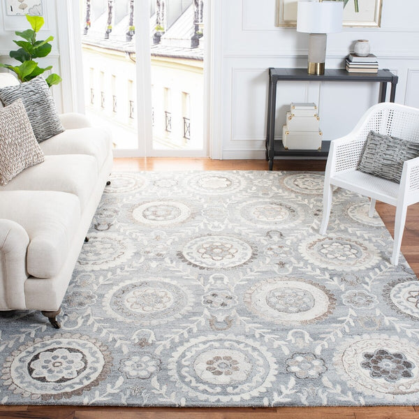 Safavieh Suzani 334 Hand Tufted Wool and Cotton with Latex Contemporary Rug SZN334F-8