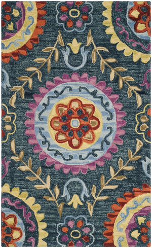 Safavieh Suzani 374 Hand Hooked Wool and Cotton Rug SZN374A-3