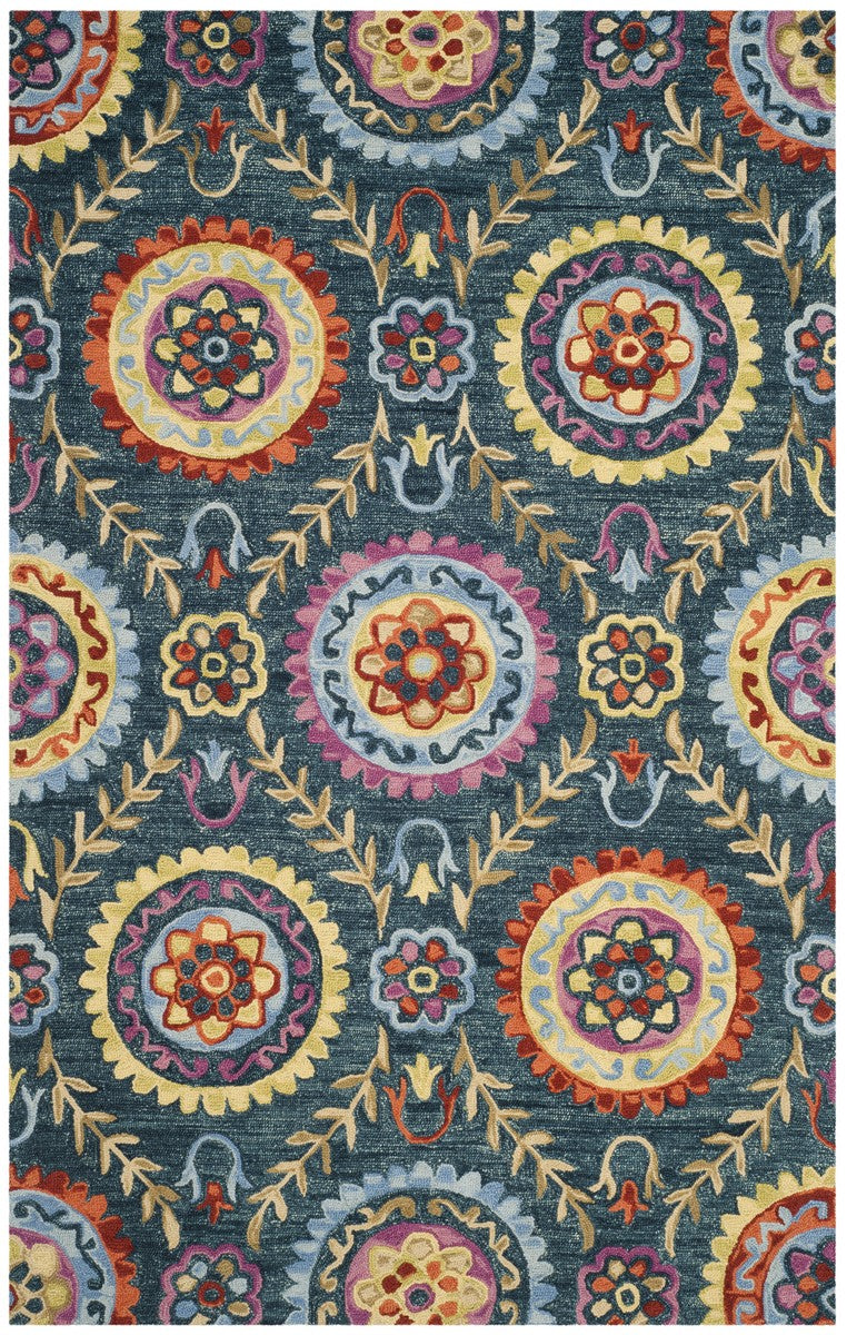 Safavieh Suzani 374 Hand Hooked Wool and Cotton Rug SZN374A-3