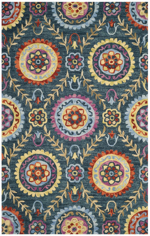 Safavieh Suzani 374 Hand Hooked Wool and Cotton Rug SZN374A-3